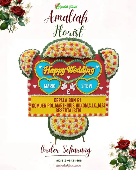 Papan Bunga Pernikahan Lawe Sumur